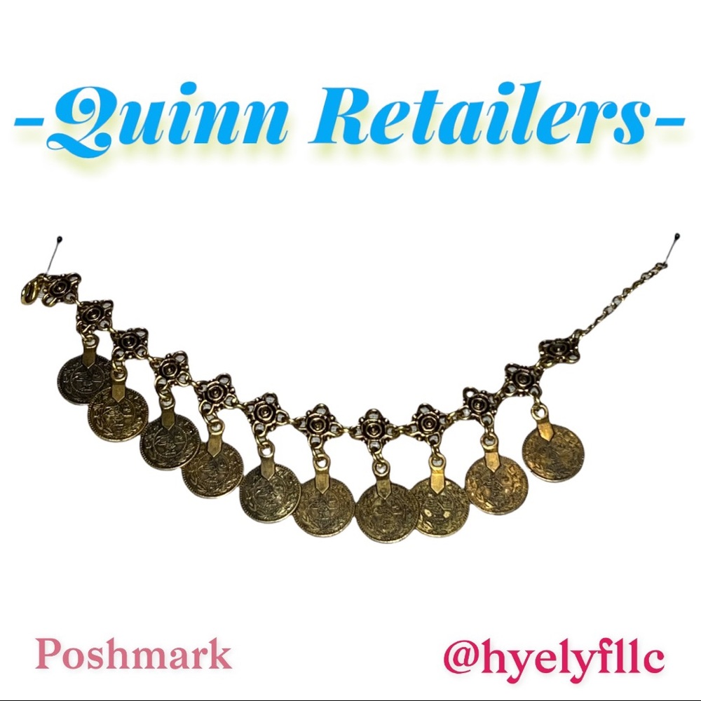 Gold plated vintage coin bracelet Fashion jewelry